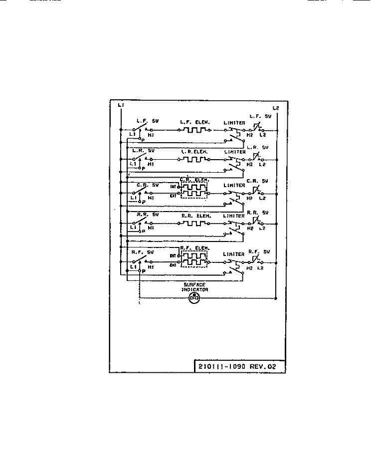 WIRING DIAGRAM Diagram and Parts List for FEC6X8XAB1  Frigidaire Cooktop