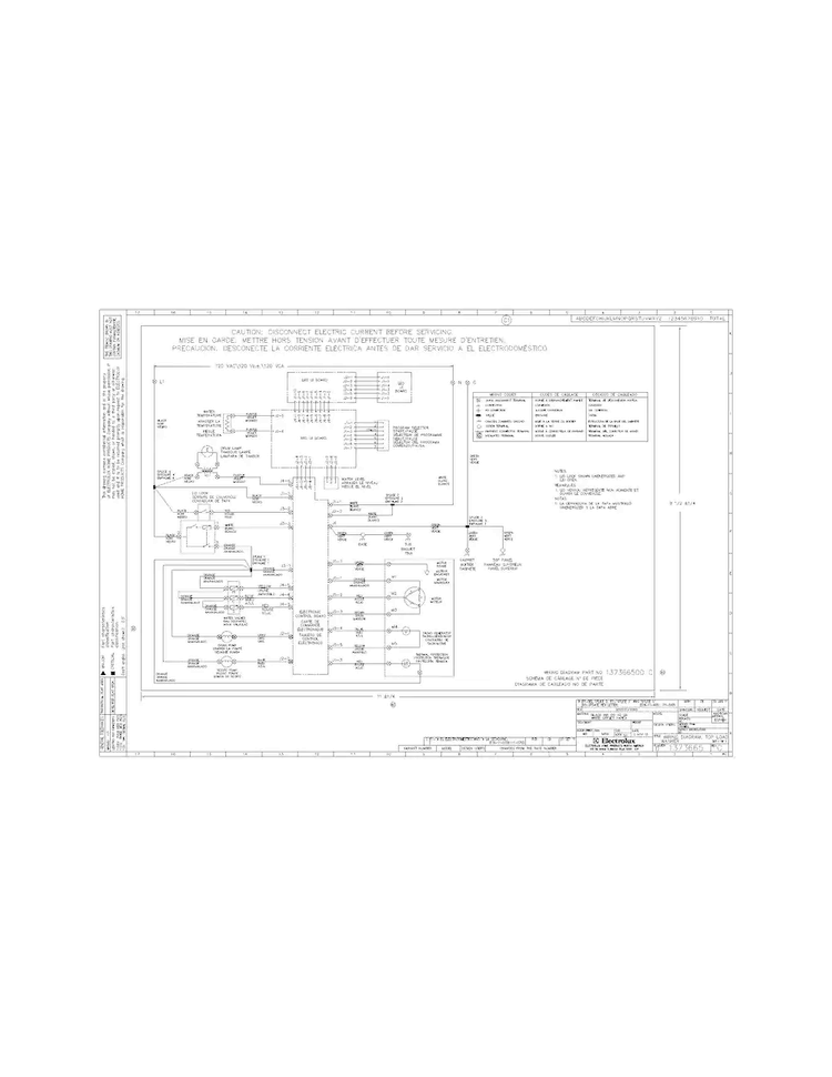 Wiring Diagram Diagram and Parts List for FAHE4044MW0  Frigidaire Washer