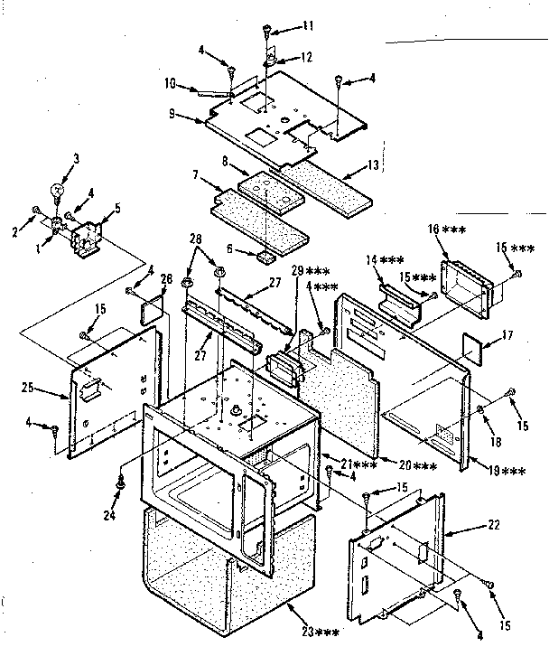 Cavity Parts-a Diagram and Parts List for 5648668510  Kenmore Microwave