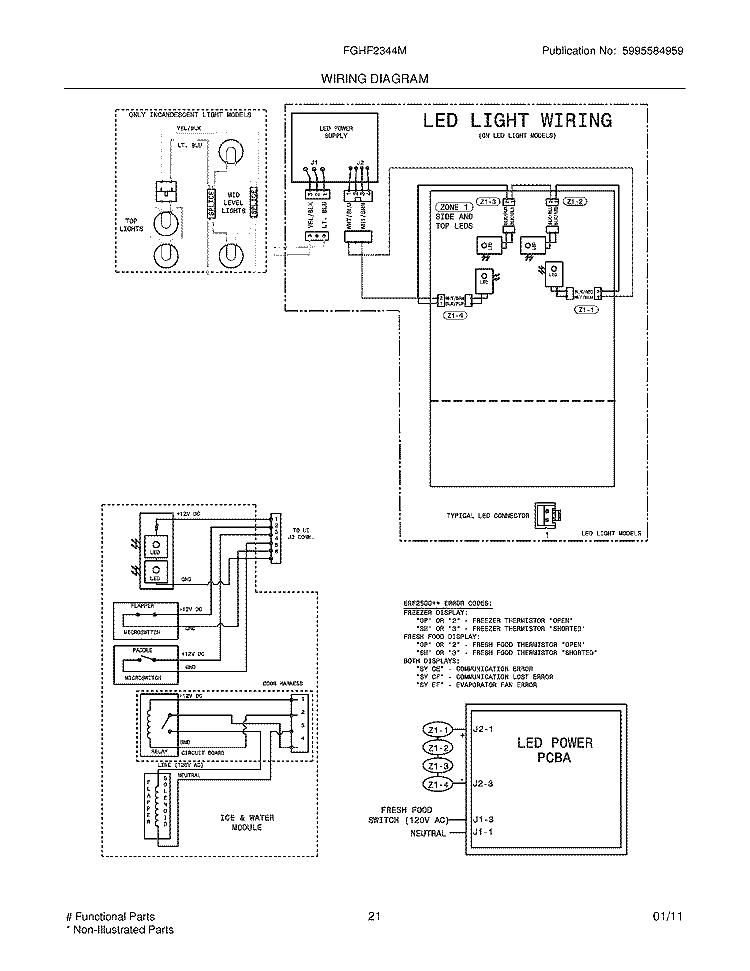 WIRING DIAGRAM PG 2 Diagram and Parts List for FGHF2344ME0  Frigidaire Refrigerator