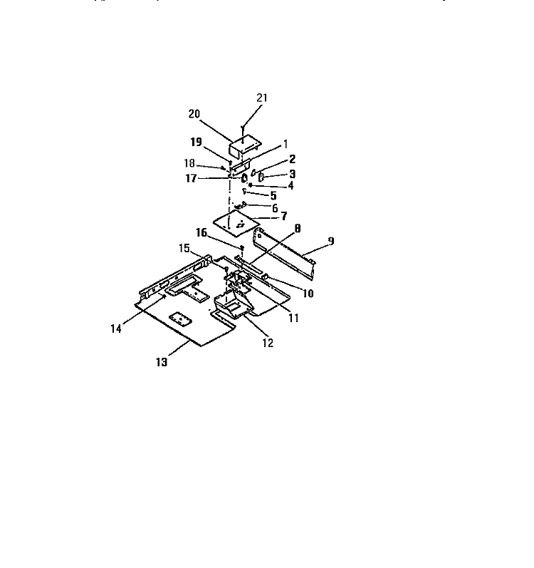 DOOR LATCH MECHANISM Diagram and Parts List for GCG38BCW0  Frigidaire Range