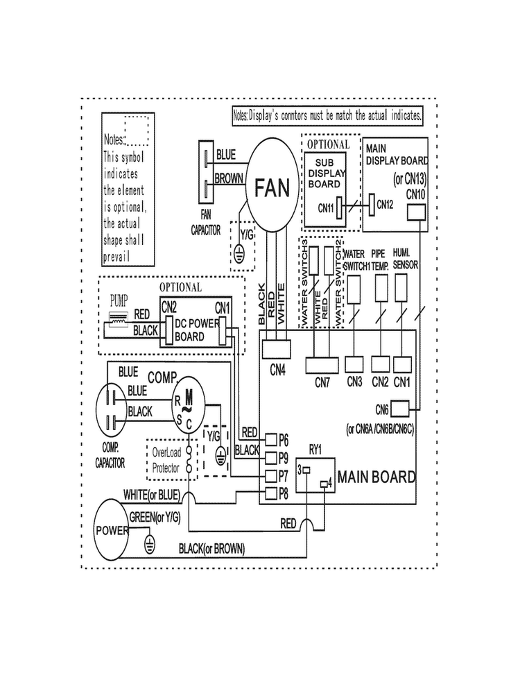Wiring Diagram Diagram and Parts List for CAD504DWL10  Frigidaire Dehumidifier