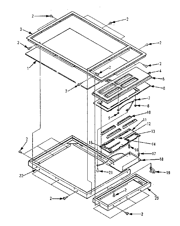 Control And Top Table Parts Diagram and Parts List for 5644498511  Kenmore Cooktop
