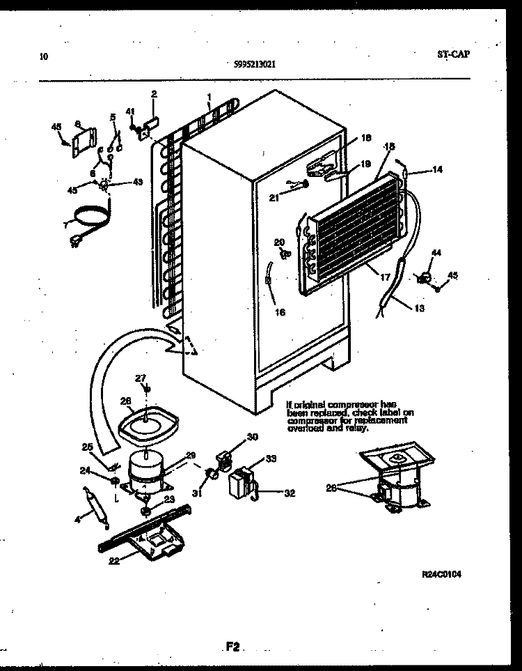 SYSTEM AND AUTOMATIC DEFROST PARTS Diagram and Parts List for ATG180VNCD0  Frigidaire Refrigerator