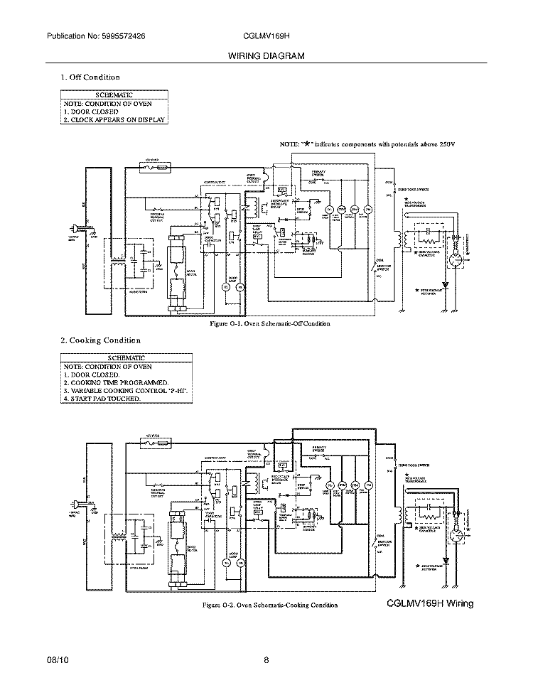 WIRING DIAGRAM Diagram and Parts List for CGLMV169HBA  Frigidaire Microwave