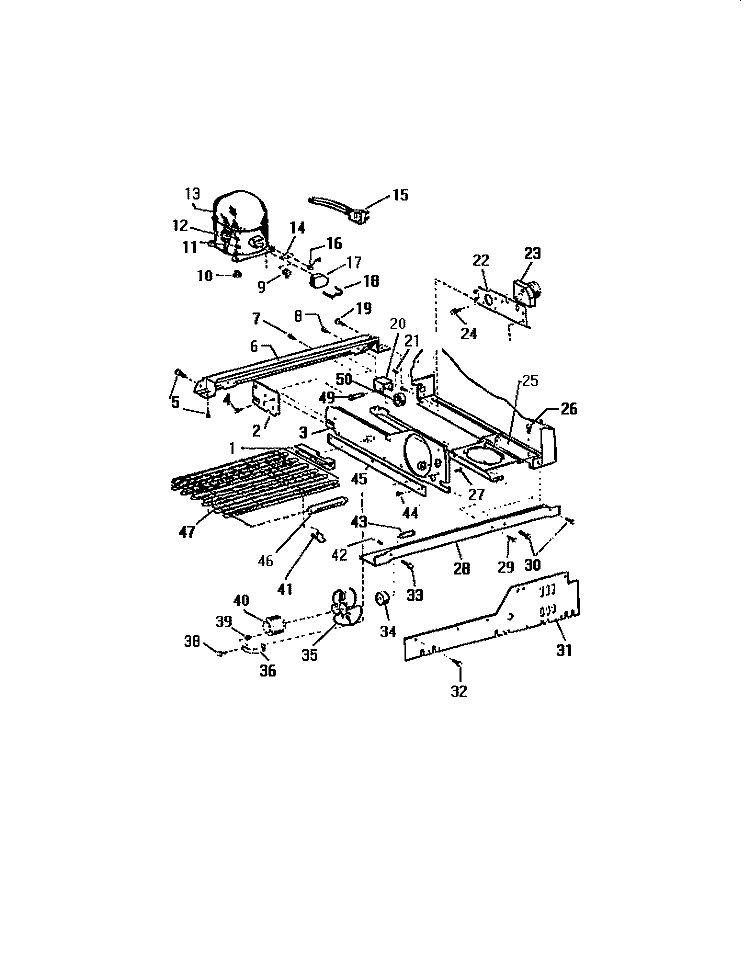 SEALED SYSTEM AND COMPONENT PARTS Diagram and Parts List for RS259ESF2  Frigidaire Refrigerator
