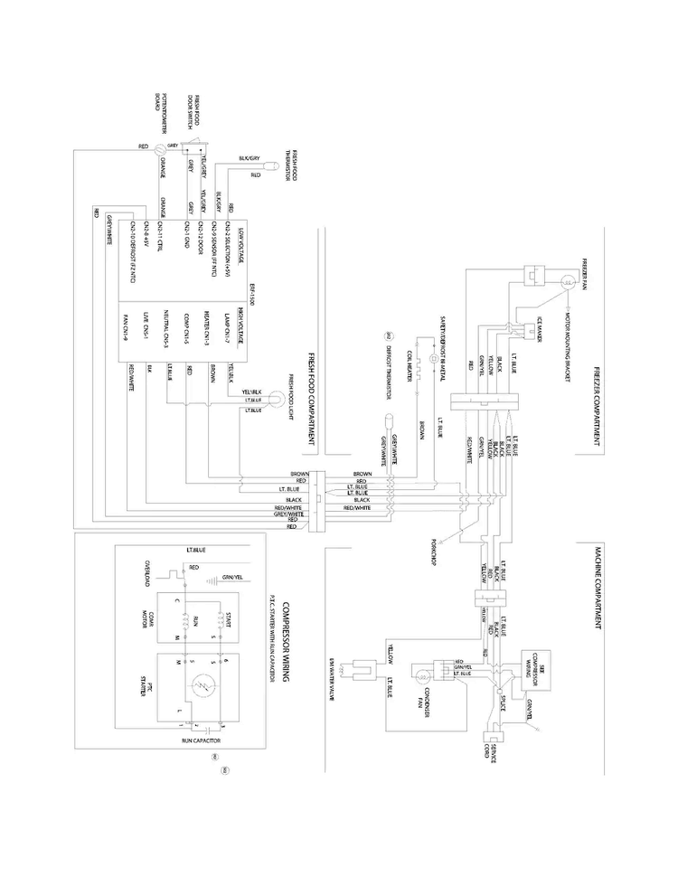 Wiring Diagram Diagram and Parts List for FFHT1800PS0  Frigidaire Refrigerator