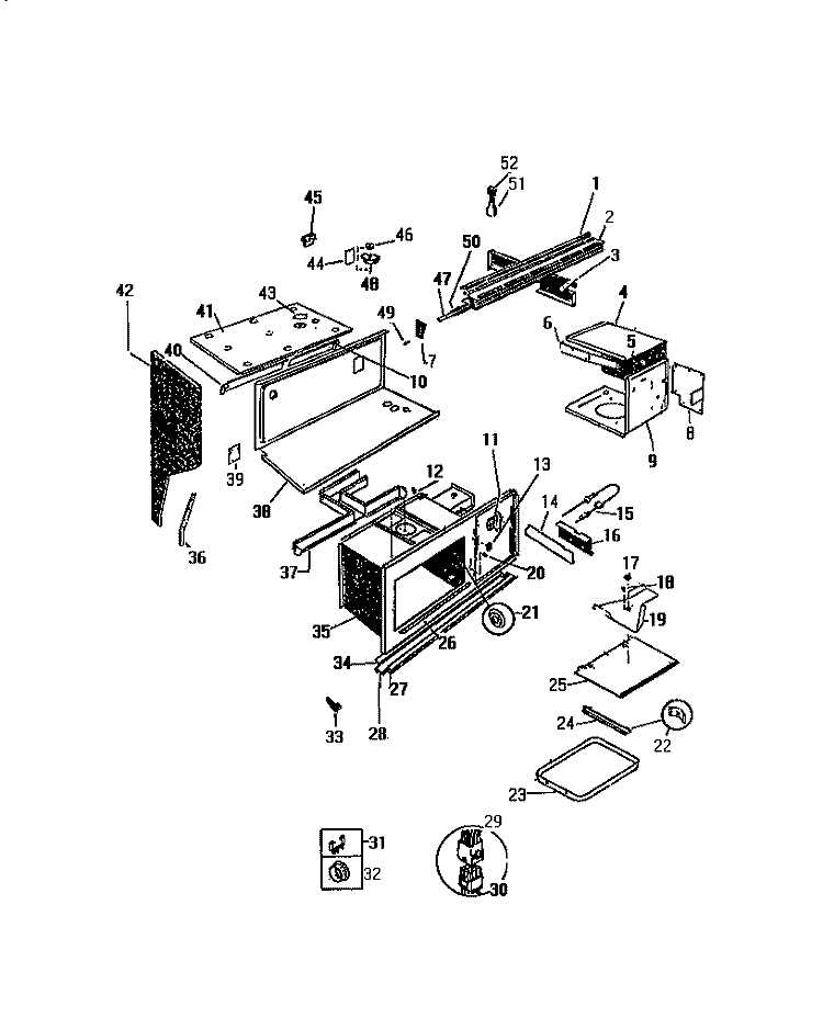 UPPER BODY Diagram and Parts List for GC932EXF6  Frigidaire Microwave Oven Combo