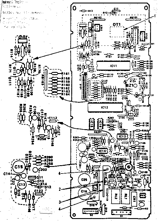 Power And Control Circuit Board Diagram and Parts List for 5648998600  Kenmore Microwave