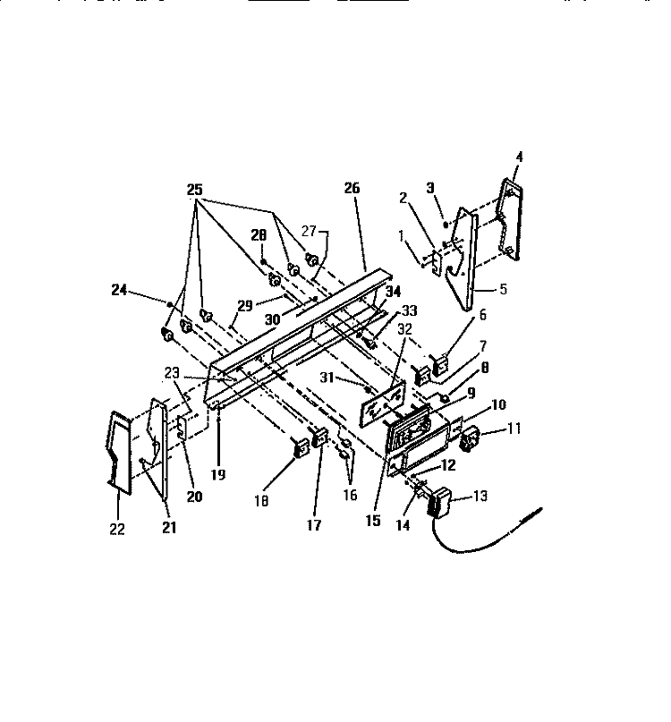 BACKGUARD Diagram and Parts List for KF460GDD1  Frigidaire Range