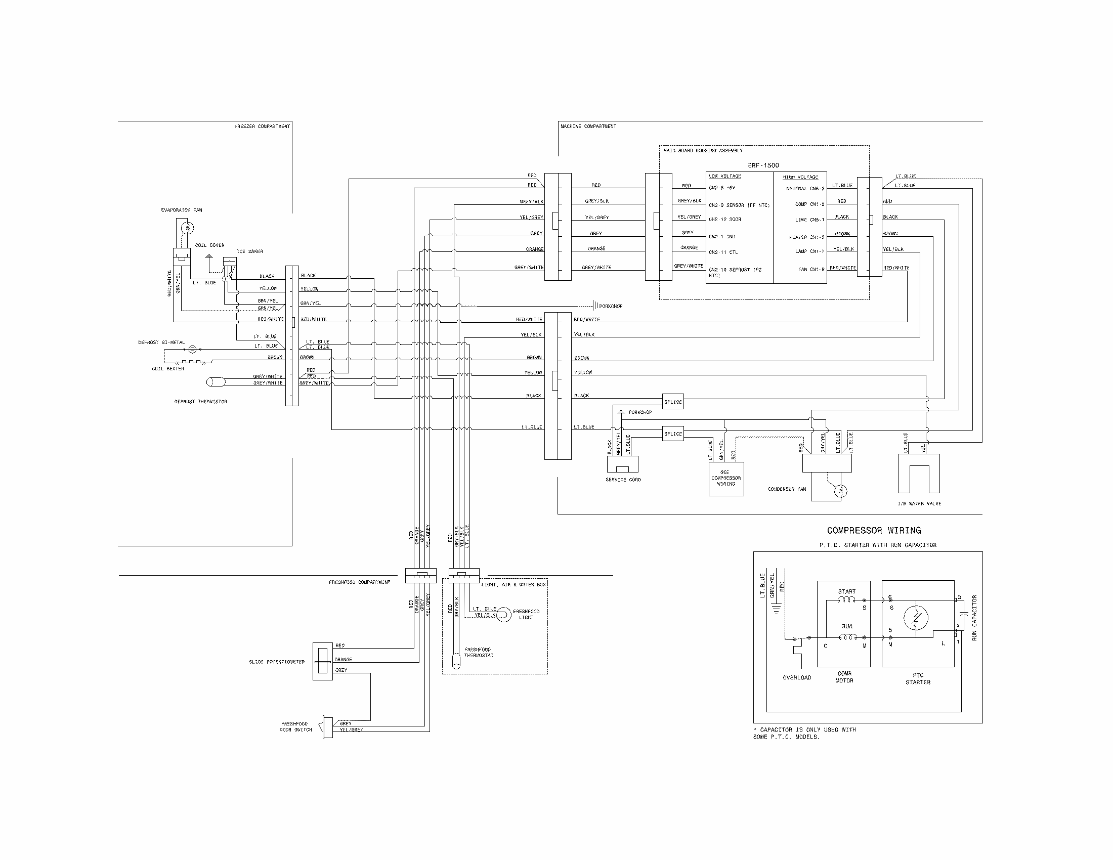 Wiring Diagram Diagram and Parts List for FGTR2044QP1  Frigidaire Refrigerator