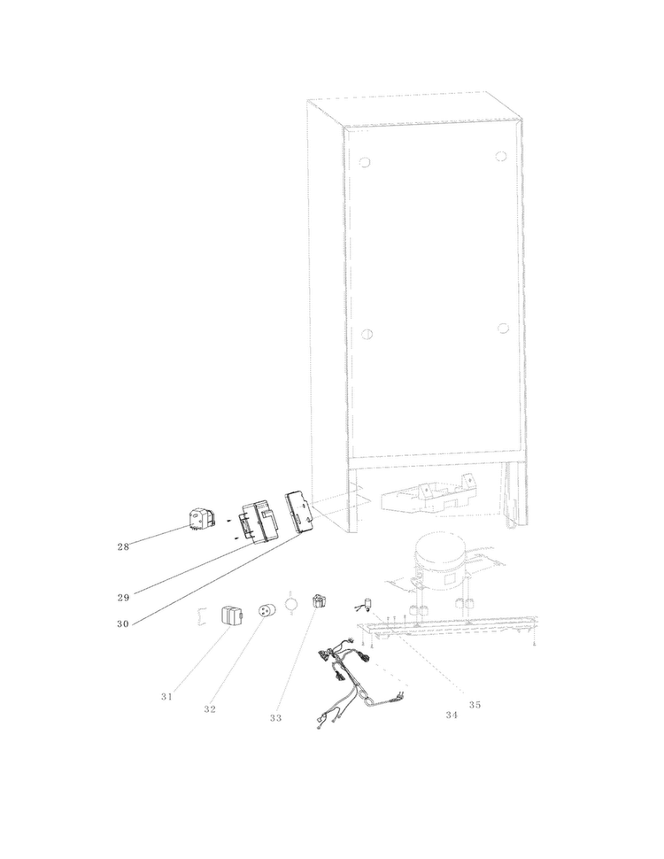 System Diagram and Parts List for FFPT12F0KM0  Frigidaire Refrigerator