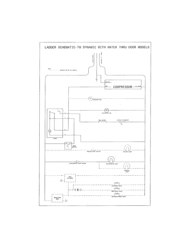 Wiring Schematic Diagram and Parts List for 25368809017  Kenmore Refrigerator