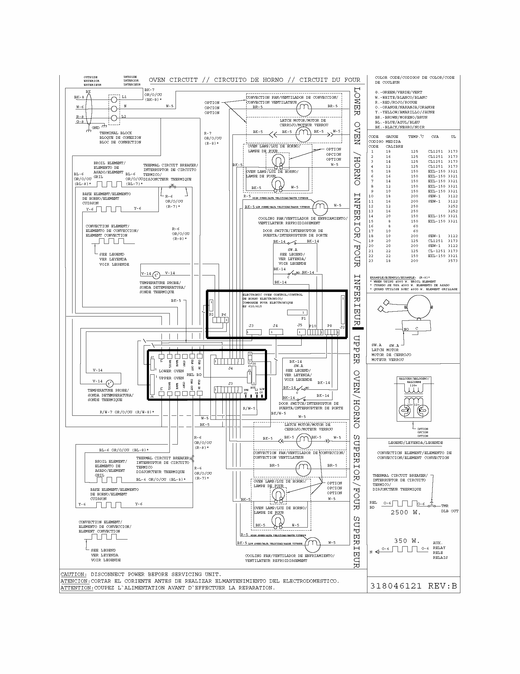 Wiring Diagram Diagram and Parts List for 79047763404  Kenmore Wall Oven