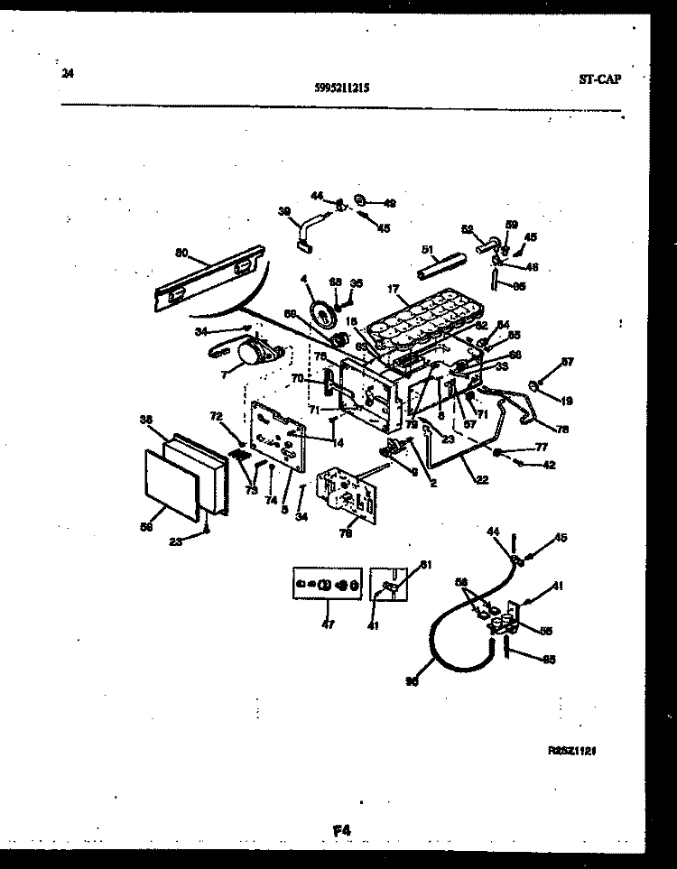 ICE MAKER AND INSTALLATION PARTS Diagram and Parts List for RS249NCD0  Frigidaire Refrigerator
