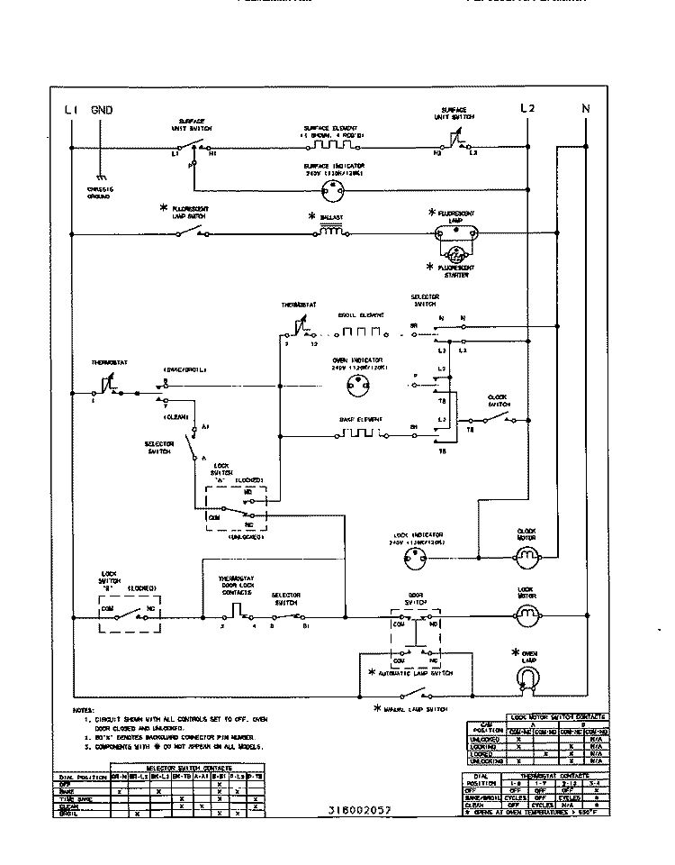 WIRING DIAGRAM Diagram and Parts List for FEF350BADD  Frigidaire Range