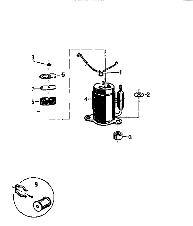 COMPRESSOR Diagram and Parts List for AC056H7A1  Frigidaire Air Conditioner