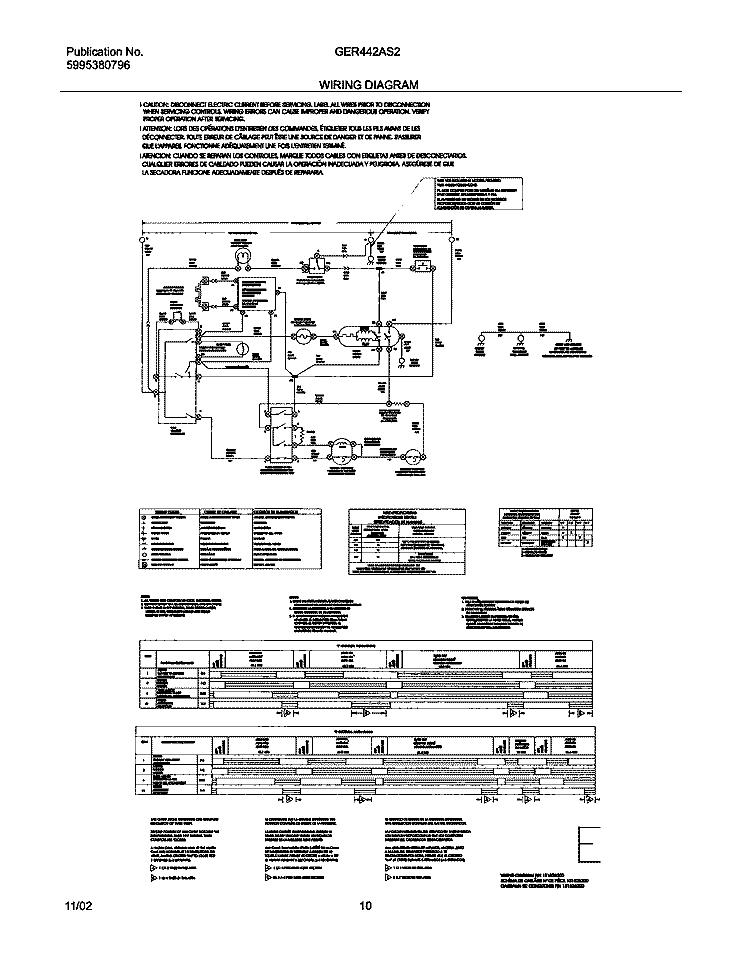 WIRING DIAGRAM Diagram and Parts List for GER442AS2  Gibson Dryer