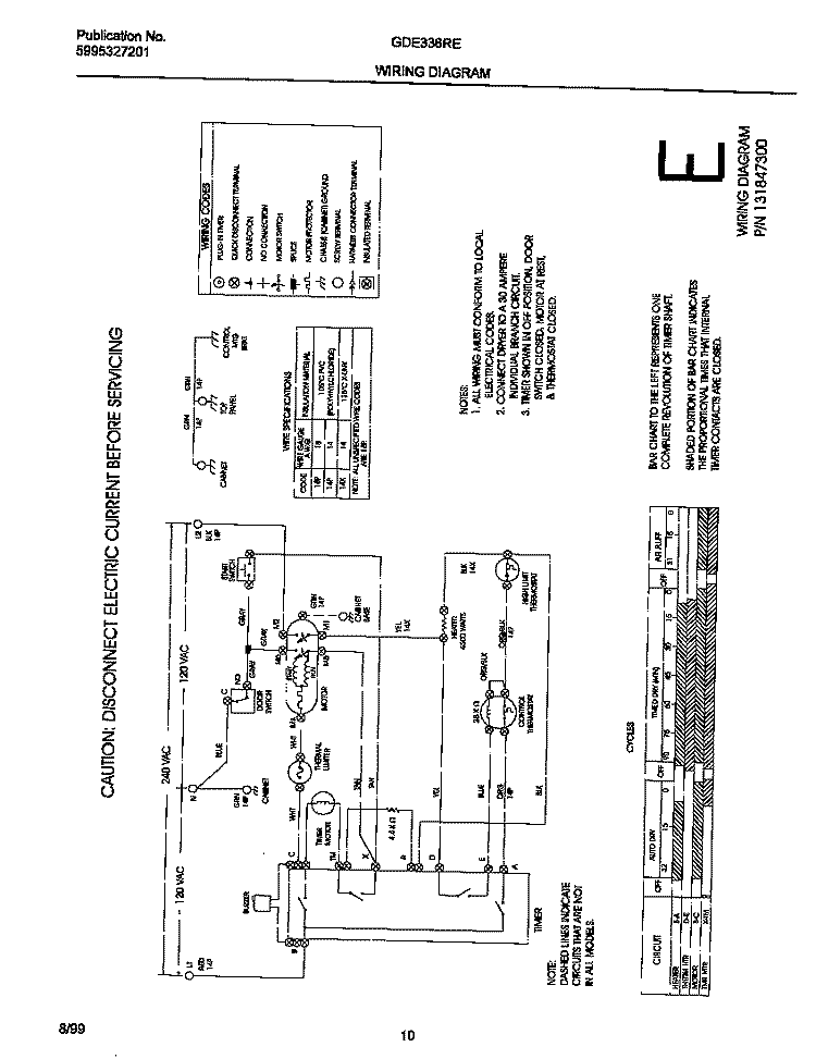 WIRING DIAGRAM Diagram and Parts List for GDE336RES2  Gibson Dryer