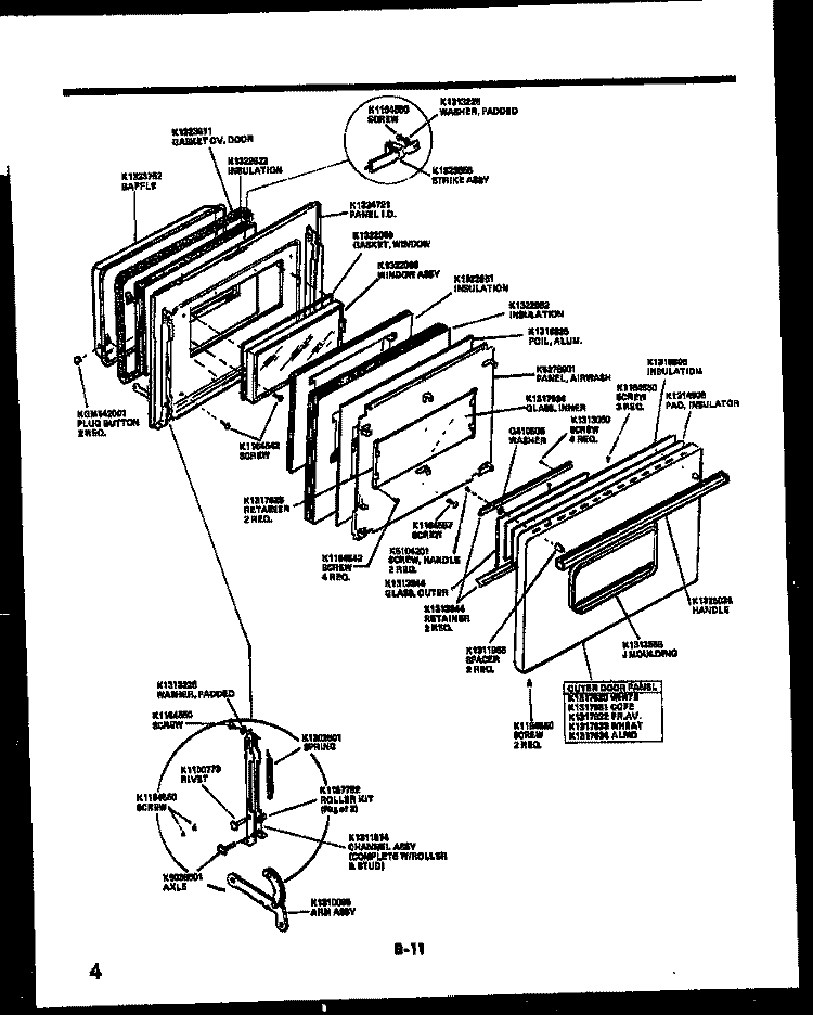 AIR HANDLING PARTS Diagram and Parts List for AS18EJ2K2  Frigidaire Air Conditioner