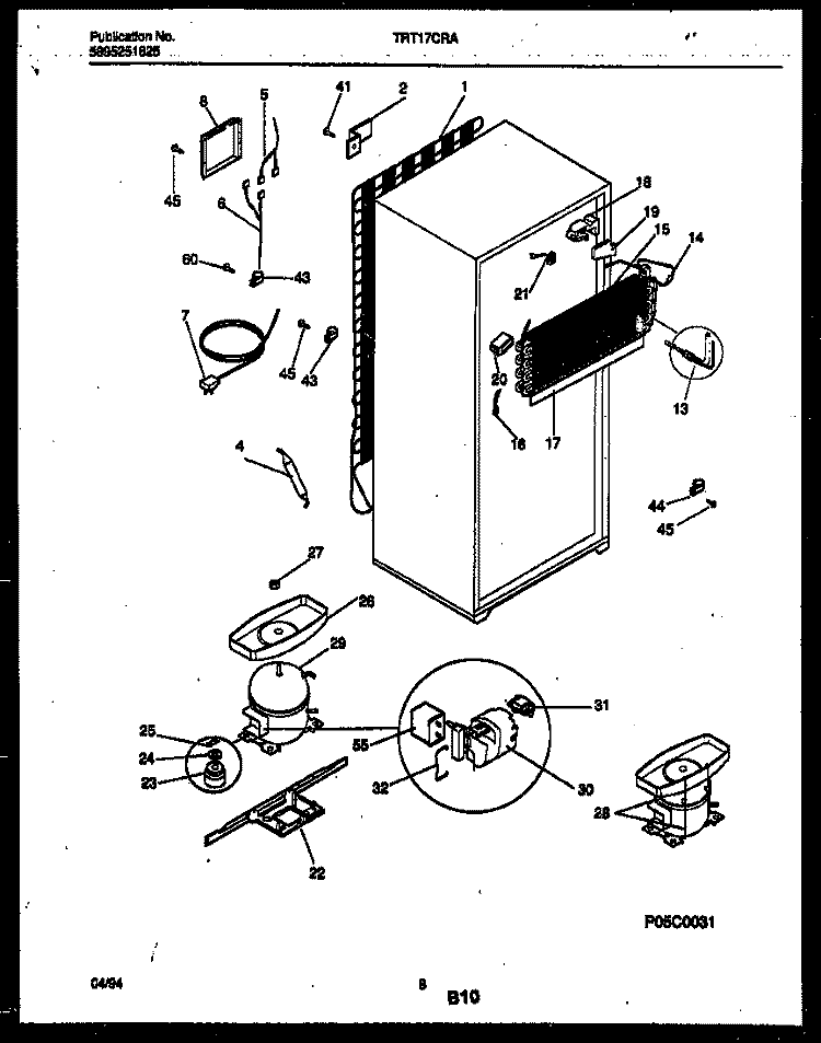 SYSTEM AND AUTOMATIC DEFROST PARTS Diagram and Parts List for TRT17CRAD0  Tappan Refrigerator