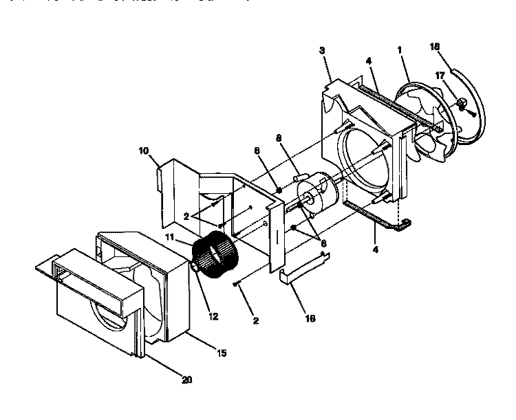 AIR HANDLING PARTS Diagram and Parts List for GAC053T7A2  Gibson Air Conditioner