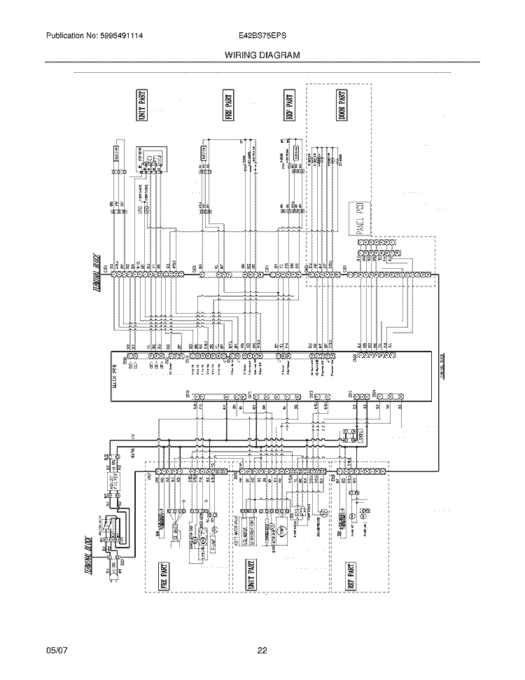 WIRING DIAGRAM Diagram and Parts List for E42BS75EPS  Electrolux Refrigerator