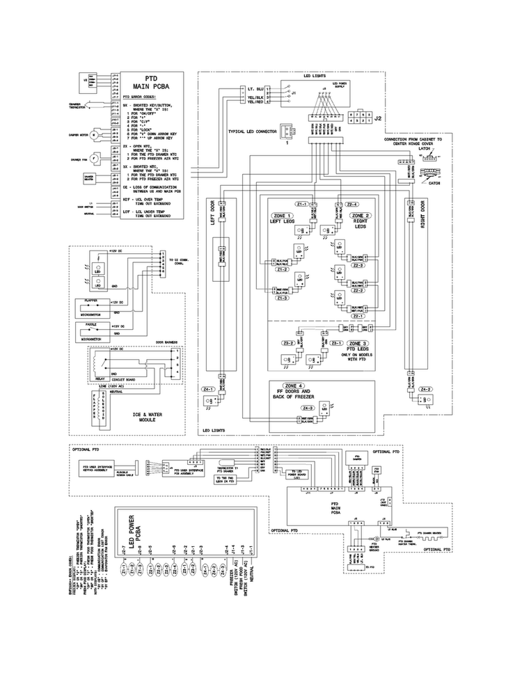 Wiring Diagram Diagram and Parts List for EW23BC85KS8  Electrolux Refrigerator