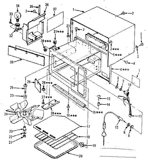 Microwave Parts Diagram and Parts List for 5648878310  Kenmore Microwave