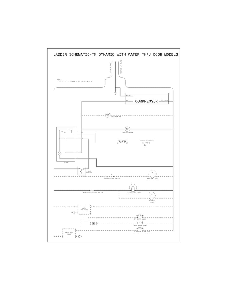 Wiring Schematic Diagram and Parts List for FFTR1614RW1  Frigidaire Refrigerator