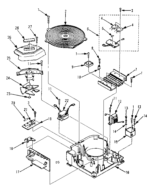 Inverter Assembly Parts For Low Power Work Coil Diagram and Parts List for 5644498511  Kenmore Cooktop
