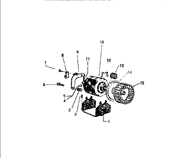 MOTOR Diagram and Parts List for DE600JDV1  Frigidaire Dryer