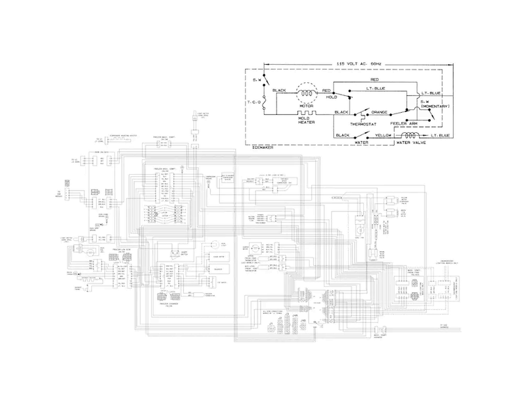 Wiring Diagram Diagram and Parts List for FGHC2331PFCA  Frigidaire Refrigerator