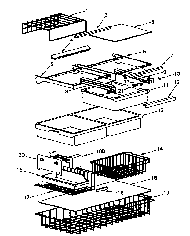 Miscellaneous Parts Diagram and Parts List for 5648761980  Kenmore Refrigerator