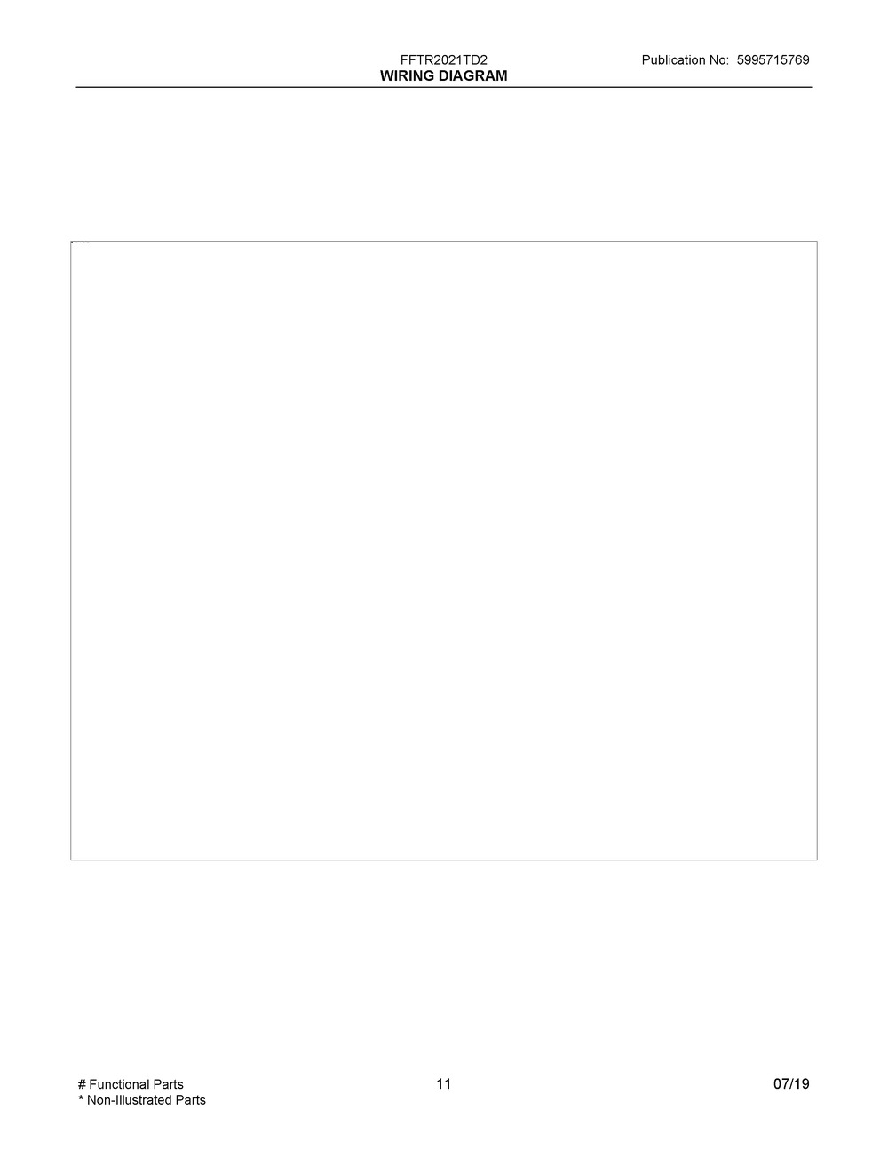 Wiring Diagram Diagram and Parts List for FFTR2021TD2  Frigidaire Refrigerator