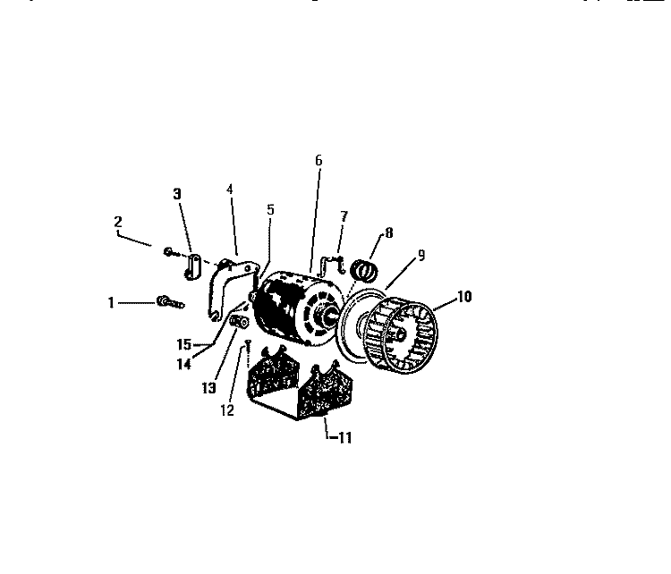 MAIN MOTOR Diagram and Parts List for DE640JDD1  Frigidaire Dryer