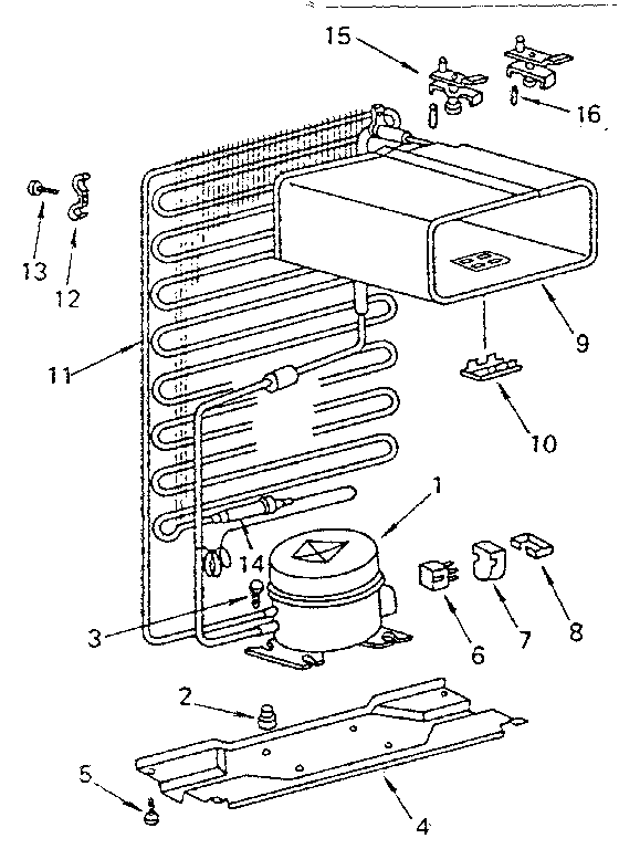 Cooling Unit Parts Diagram and Parts List for 5648661190  Kenmore Refrigerator