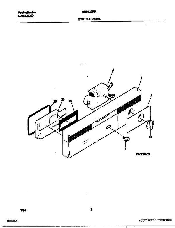 Frigidaire Mdb125rhb0 2 Diagram and Parts List for MDB125RHB0 V1 Frigidaire Refrigerator