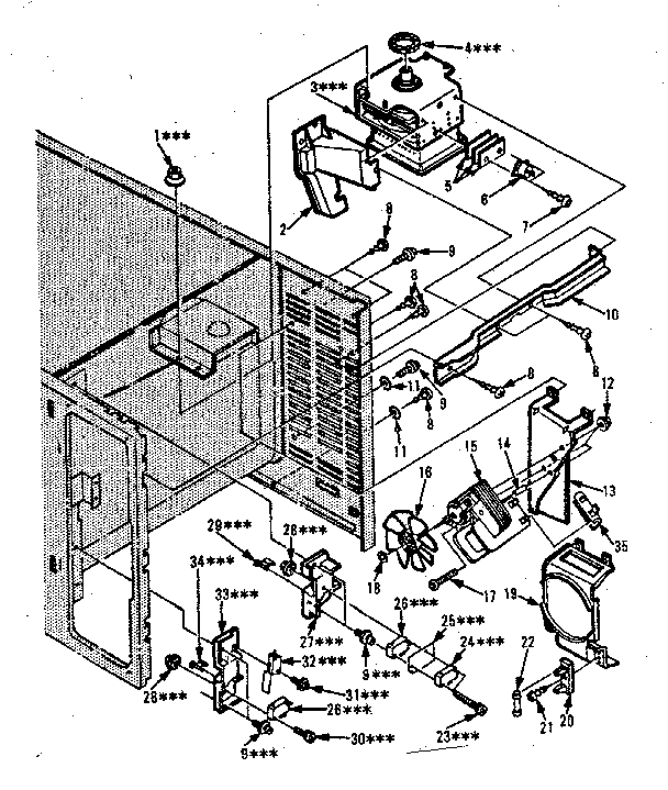 Switches And Microwave Parts Diagram and Parts List for 5648778620  Kenmore Microwave