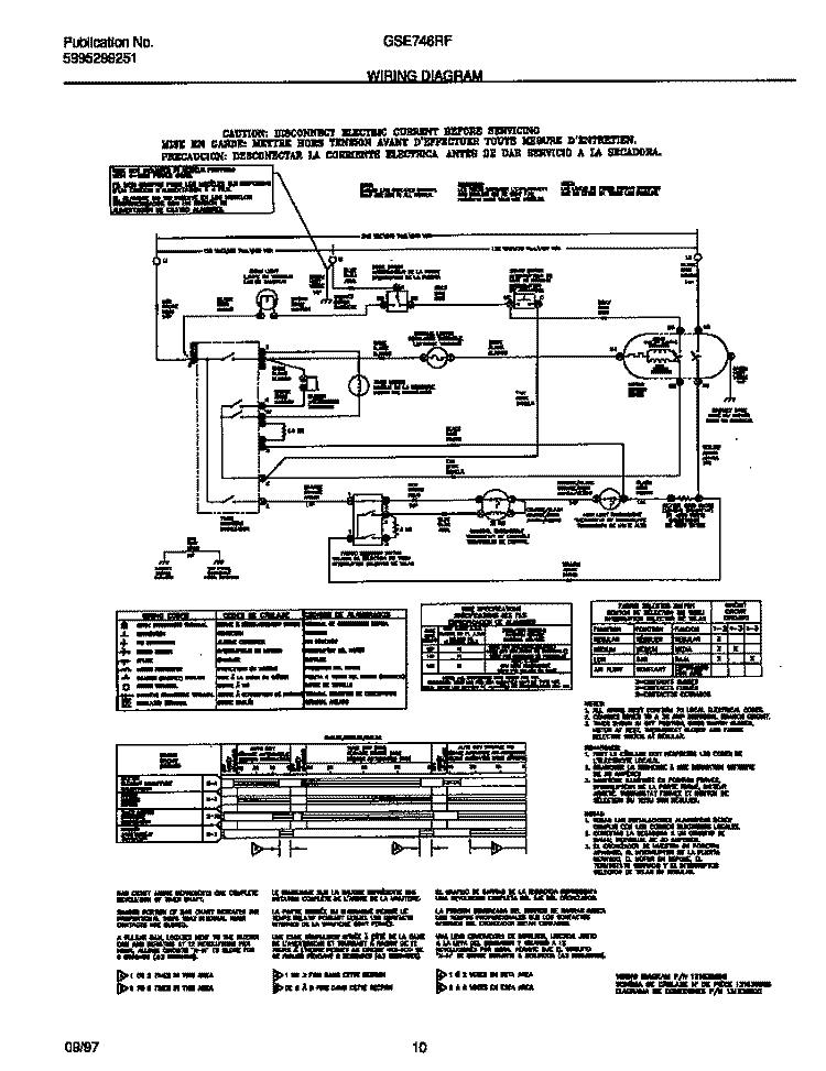 WIRING DIAGRAM Diagram and Parts List for GSE746RFS1  Gibson Dryer