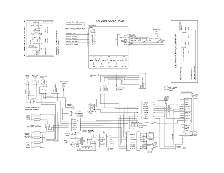 Wiring Diagram Diagram and Parts List for DFHS2313MFCA  Frigidaire Refrigerator