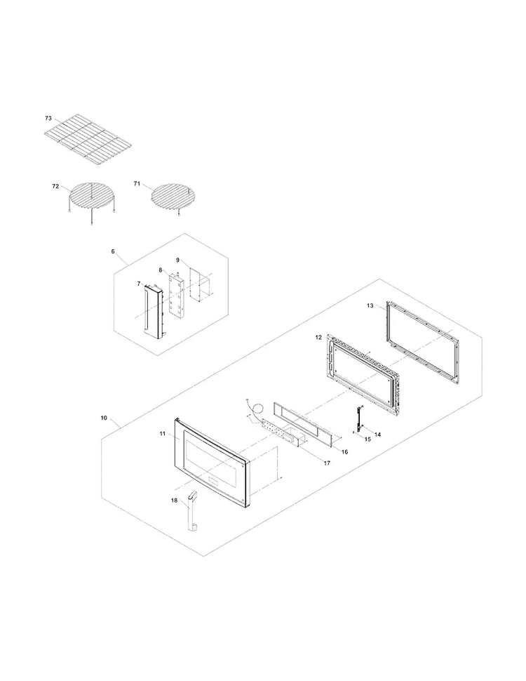 Control Panel,door,miscellaneous Diagram and Parts List for EI30BM6CPSA  Electrolux Microwave