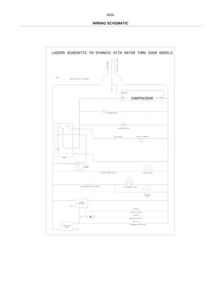 Wiring Schematic Diagram and Parts List for 25360303610  Kenmore Refrigerator
