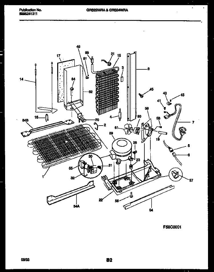SYSTEM AND AUTOMATIC DEFROST PARTS Diagram and Parts List for GRS24WRAD0  Gibson Refrigerator