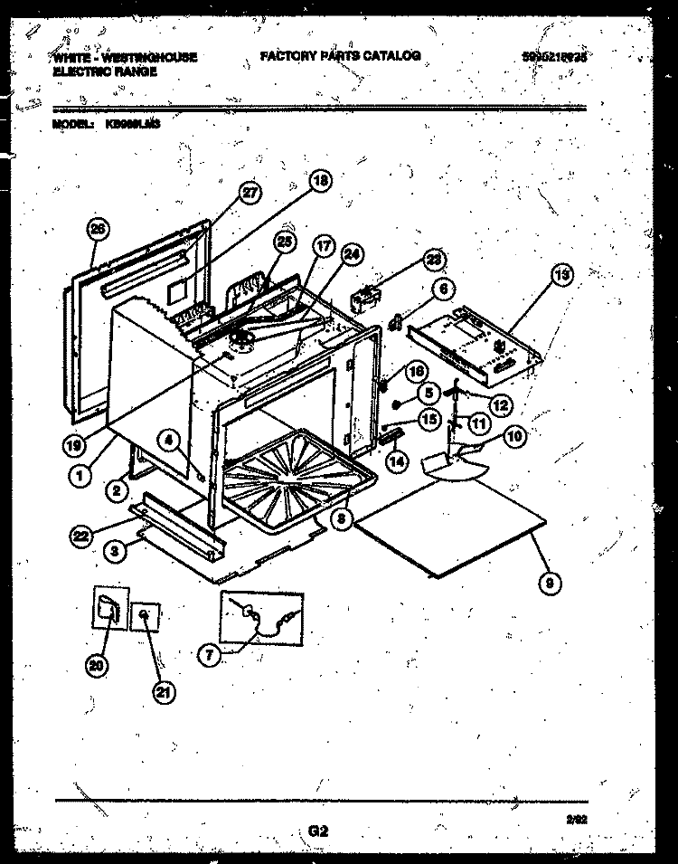 BODY PARTS Diagram and Parts List for KB969LM3  Frigidaire Microwave Oven Combo