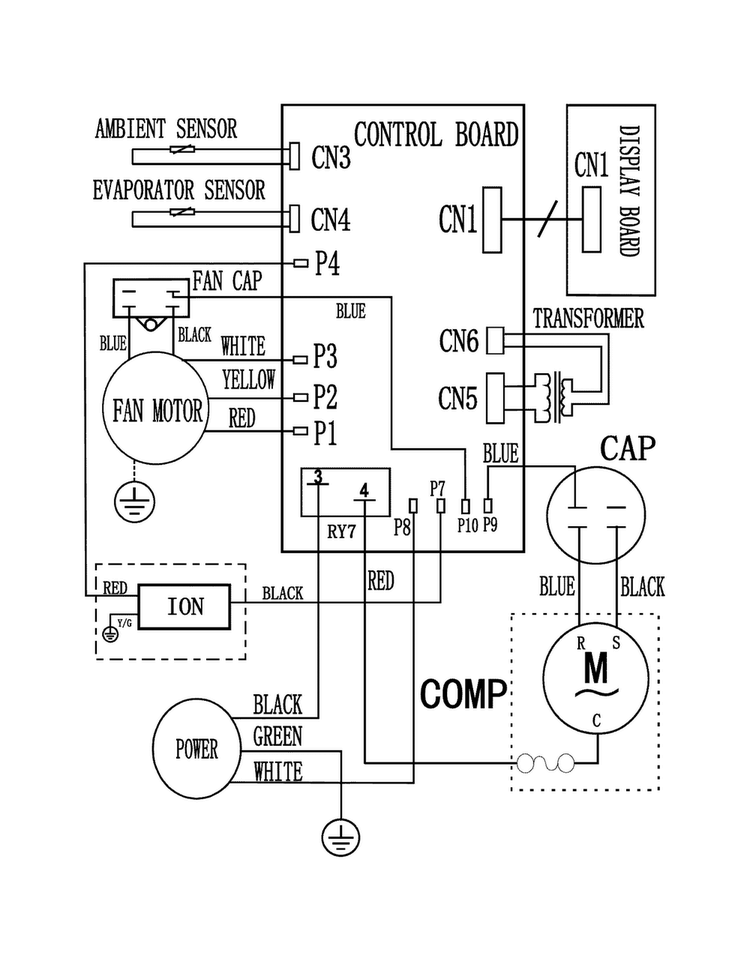 Wiring Diagram Diagram and Parts List for FFRA2922Q21  Frigidaire Air Conditioner