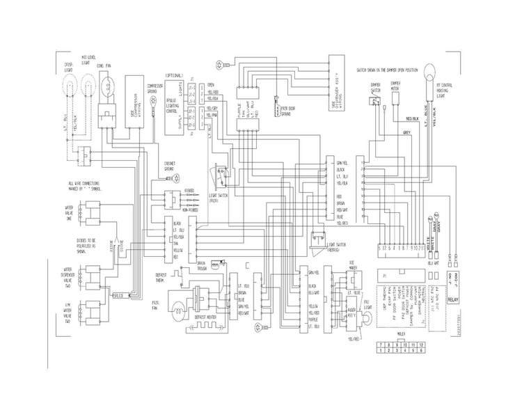 Wiring Diagram Diagram and Parts List for FFHS2612LS5  Frigidaire Refrigerator