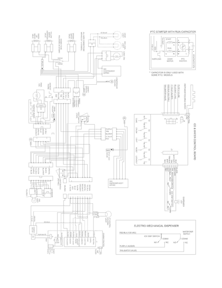 Wiring Diagram Diagram and Parts List for FFHS2622MSN  Frigidaire Refrigerator