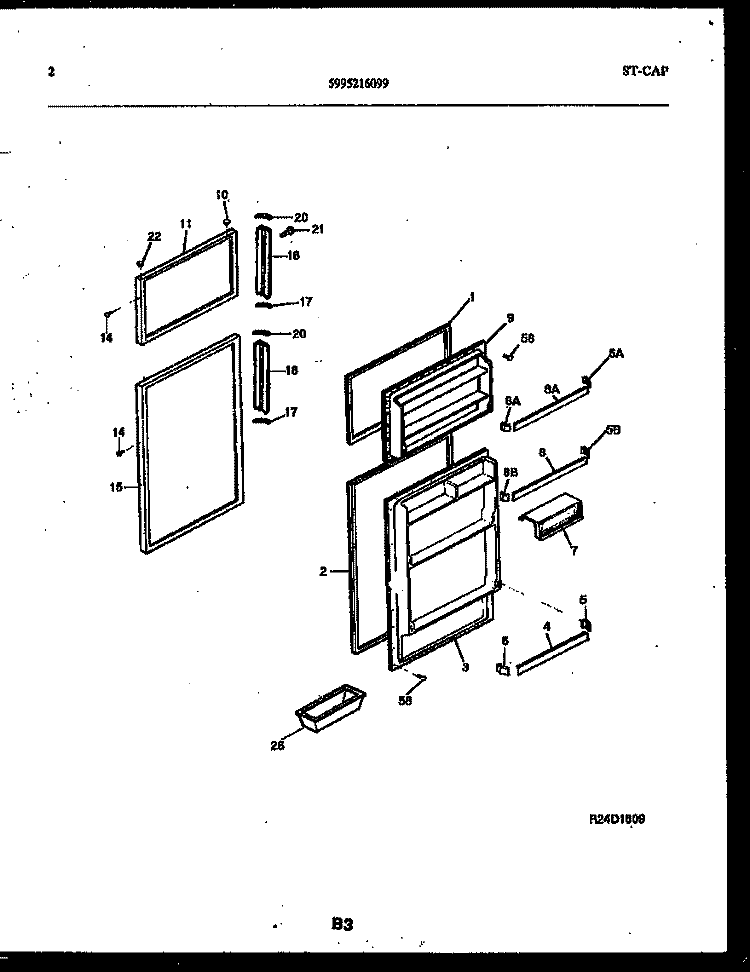 DOOR PARTS Diagram and Parts List for ATG170VNCW1  Frigidaire Refrigerator