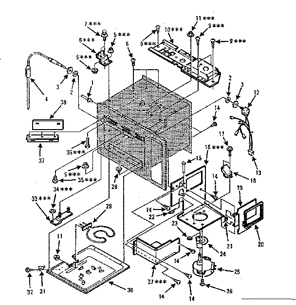 Cavity Parts-c Diagram and Parts List for 5648786280  Kenmore Microwave